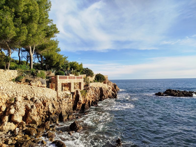 balconcino del parco del Château de la Garoupe.